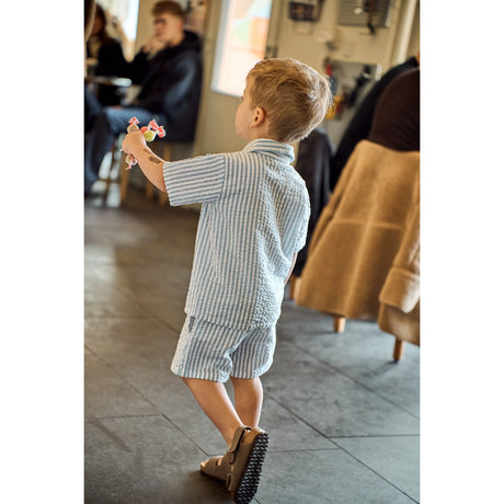 THE NEW Siblings X Luksusbaby Blue Fog Striped Ojo Skjorta