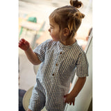 THE NEW Siblings X Luksusbaby Blue Fog Striped Ojo Byxdress