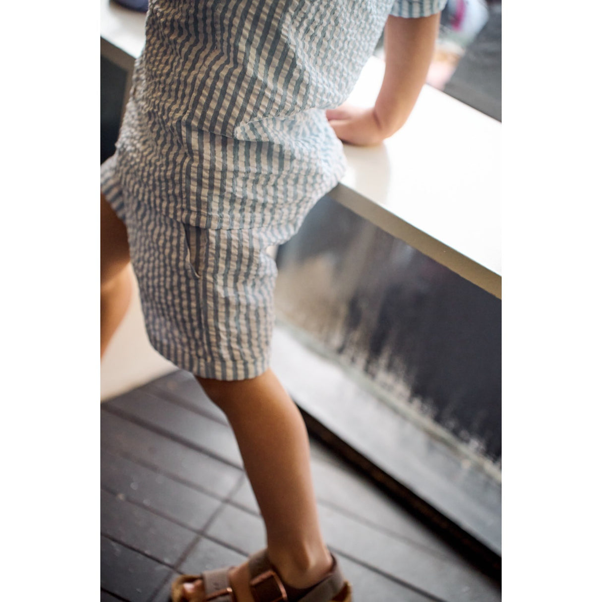 THE NEW Siblings X Luksusbaby Blue Fog Striped Ojo Skjorta