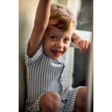 THE NEW Siblings X Luksusbaby Blue Fog Striped Ojo Skjorta