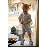 THE NEW Siblings X Luksusbaby Blue Fog Striped Ojo Byxdress