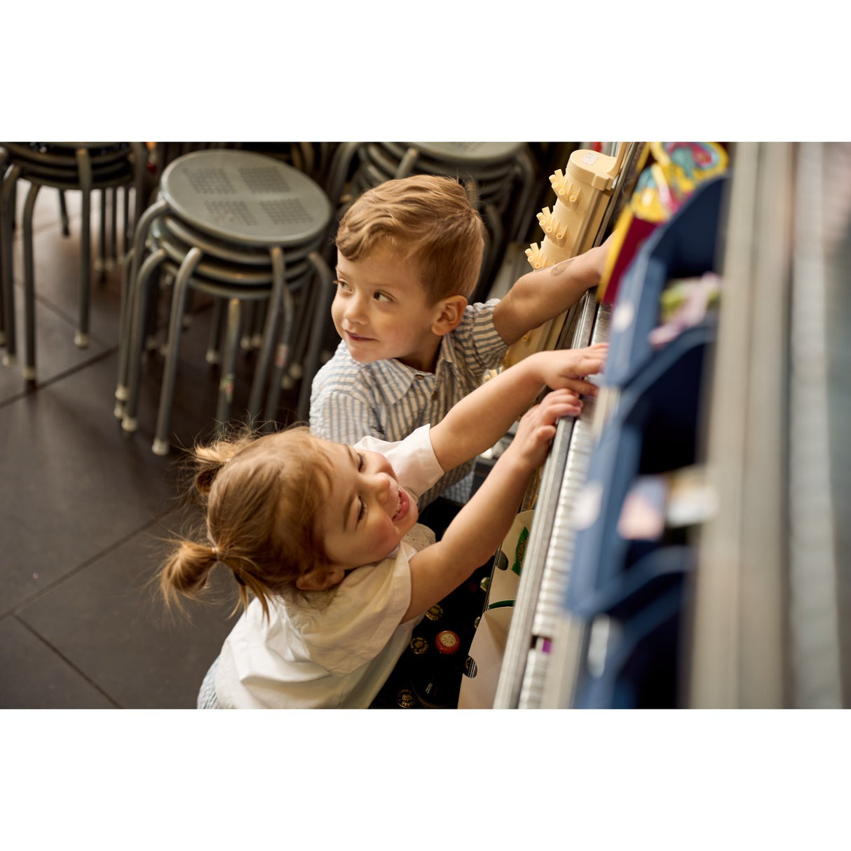 THE NEW Siblings X Luksusbaby Blue Fog Striped Ojo Skjorta