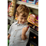 THE NEW Siblings X Luksusbaby Blue Fog Striped Ojo Skjorta