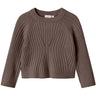 Name It Coffee Quartz Nmfrikine Ls Kort Stickad Pullover Pb