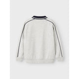 Name It Light Grey Melange Nkmkris Ls Nreg Pikétröja
