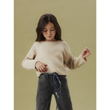 Name It Doeskin Nkfrikine Ls Kort Stickad Pullover P