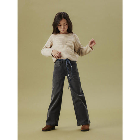 Name It Doeskin Nkfrikine Ls Kort Stickad Pullover P