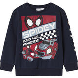 Name It Navy Blazer Nmmjo Spider Nreg Sweat Unb Mar