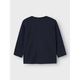 Name It Navy Blazer Nmmjuice Spider Nreg Ls Topp Noos Mar