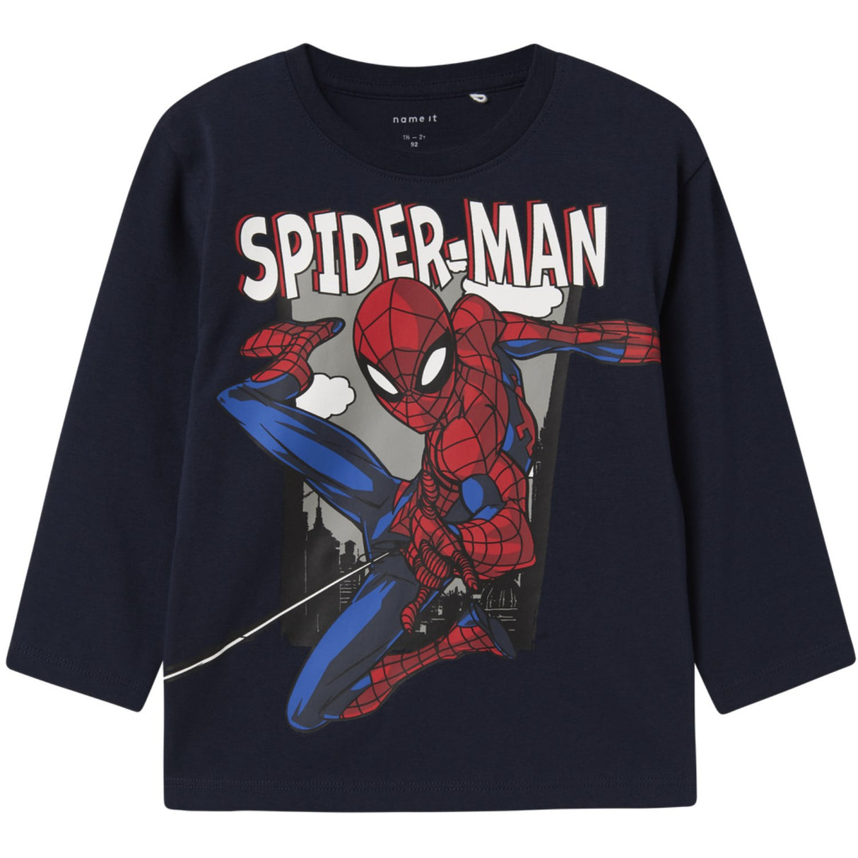 Name It Navy Blazer Nmmjuice Spider Nreg Ls Topp Noos Mar