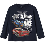 Name It Navy Blazer Nmmjarl Hotwheels Nreg Ls Topp Box Sky