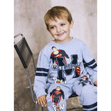 Name It Dusty Blue Nmmjasp Superman Nreg Sweat Unb Wab