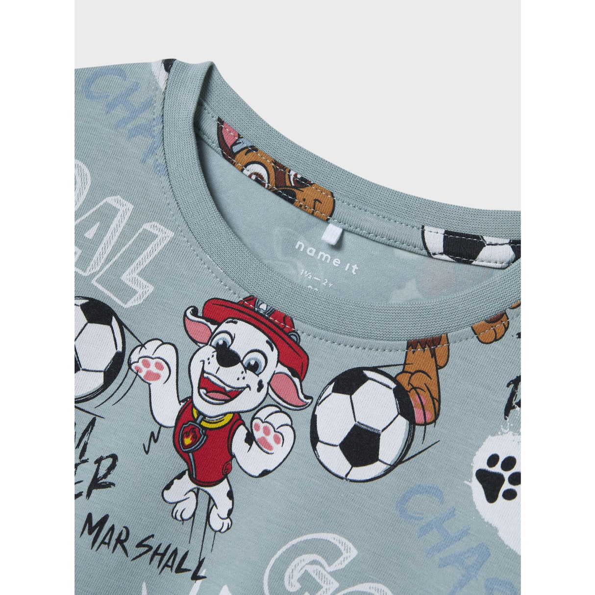 Name It Dusty Blue Nmmjubi Paw Nreg Ss Topp Cplg