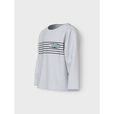 Name It Bright White Croco Lines Nmmvagno Ls Loose Topp