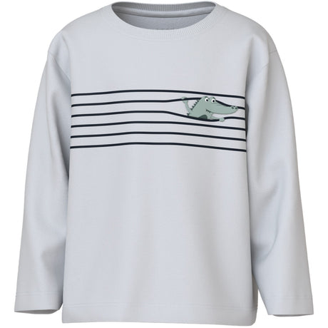 Name It Bright White Croco Lines Nmmvagno Ls Loose Topp