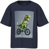 Name It Navy Blazer Dino Bike Nmmvoto Ss Nreg Topp