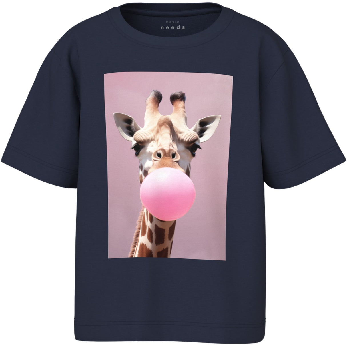 Name It Navy Blazer Giraffe Nmfvotea Ss Nreg Topp