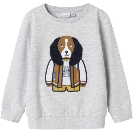 Name It Light Grey Melange Nmmkamden Ls Sweat Unb