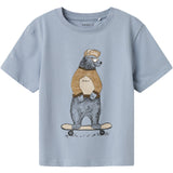 Name It Dusty Blue Nmmlinden Ss Nreg Topp Box