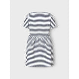 Name It Bright White Blue Nmfvemma Ss Klänning