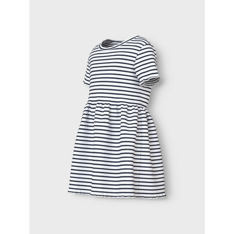 Name It Bright White Blue Nmfvemma Ss Klänning