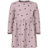 Name It Burnished Lilac Nmfkheart Ls Klänning