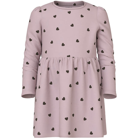Name It Burnished Lilac Nmfkheart Ls Klänning