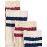 Konges Sløjd Off White/Multi Strip 2 Pack Rib Strumpor