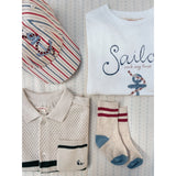 Konges Sløjd Off White/Multi Strip 2 Pack Rib Strumpor