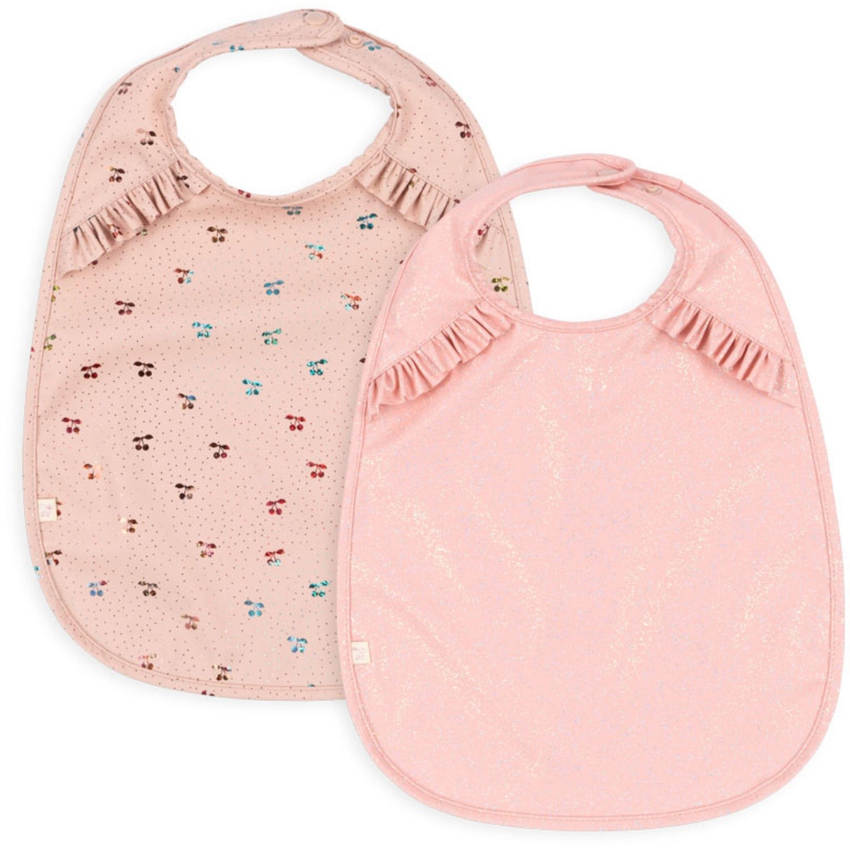 Konges Sløjd Cherry Sparkle 2 Pack Dinner Haklapp Med Frill