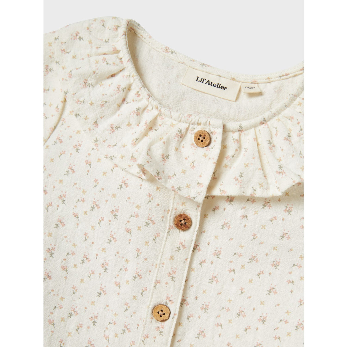 Lil'Atelier Coconut Milk Nmfhailey Ss Loose Skjorta Lil
