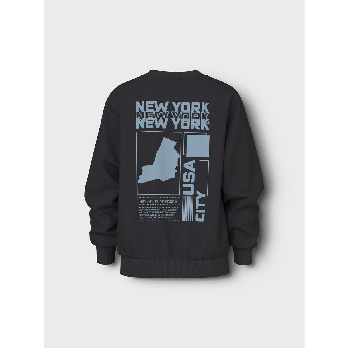 Name It Black New York 1982 Nkmvasha Ls Nreg Sweat Unb