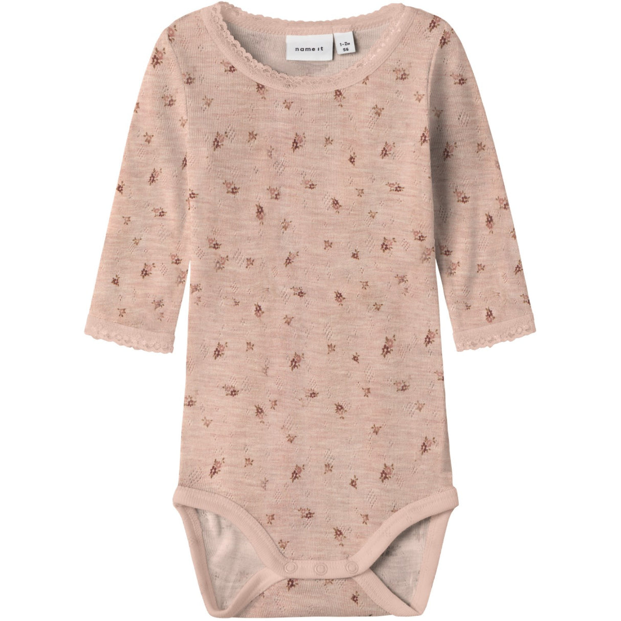 Name It Shadow Gray Small Flowers Nbfwang Ull Needle Ls Body Noos
