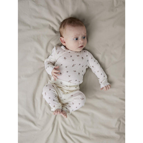 Name It Snow White Small Flowers Nbfwang Ull Needle Leggings Noos