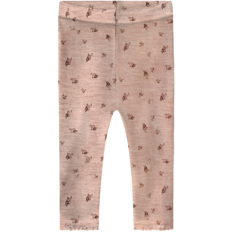 Name It Shadow Gray Small Flowers Nbfwang Ull Needle Leggings Noos