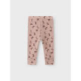 Name It Shadow Gray Bows Nbfwang Ull Rib Leggings Aop