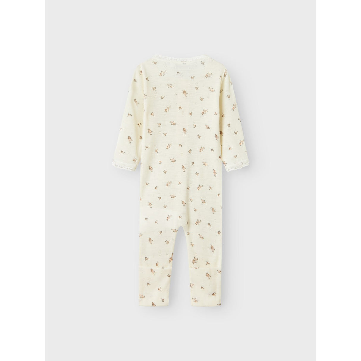 Name It Snow White Small Flowers Nbfwang Ull Needle Nattdräkt Noos