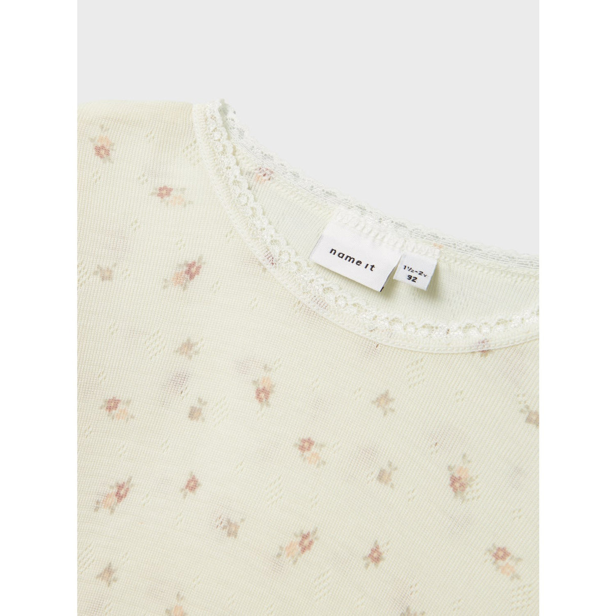 Name It Snow White Small Flowers Nmfwang Ull Needle Ls Topp Noos