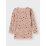 Name It Shadow Gray Small Flowers Nmfwang Ull Needle Ls Topp Noos