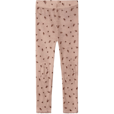 Name It Shadow Gray Small Flowers Nmfwang Ull Needle Leggings Noos