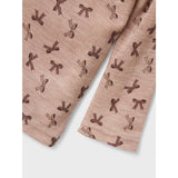 Name It Shadow Gray Bows Nmfwang Ull Rib Ls Topp Aop