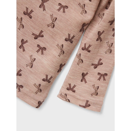 Name It Shadow Gray Bows Nmfwang Ull Rib Ls Topp Aop