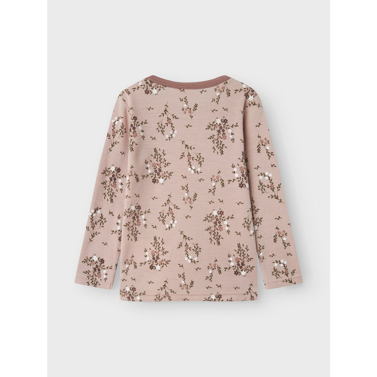 Name It Shadow Gray Long Flowers Nmfwillow Ull Ls Topp