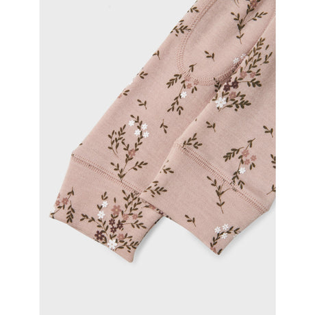 Name It Shadow Gray Long Flowers Nmfwillow Ull Leggings