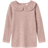 Name It Shadow Gray Nmfwang Ull Needle Ls Topp W/Collar