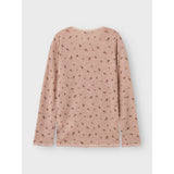 Name It Shadow Gray Small Flowers Nkfwang Ull Needle Ls Topp