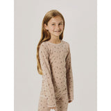 Name It Shadow Gray Small Flowers Nkfwang Ull Needle Ls Topp