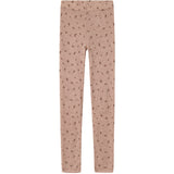 Name It Shadow Gray Small Flowers Nkfwang Ull Needle Leggings