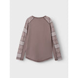 Name It Antler Snow Pattern Nkfwillto Ull Ls Topp