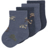 Name It Folkstone Gray Nbmwak Wo/Bl 4P Strumpor
